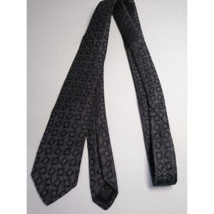 Widget Dark Gray/Silver w/ Blue Hues Tie Woven Wide Geometric